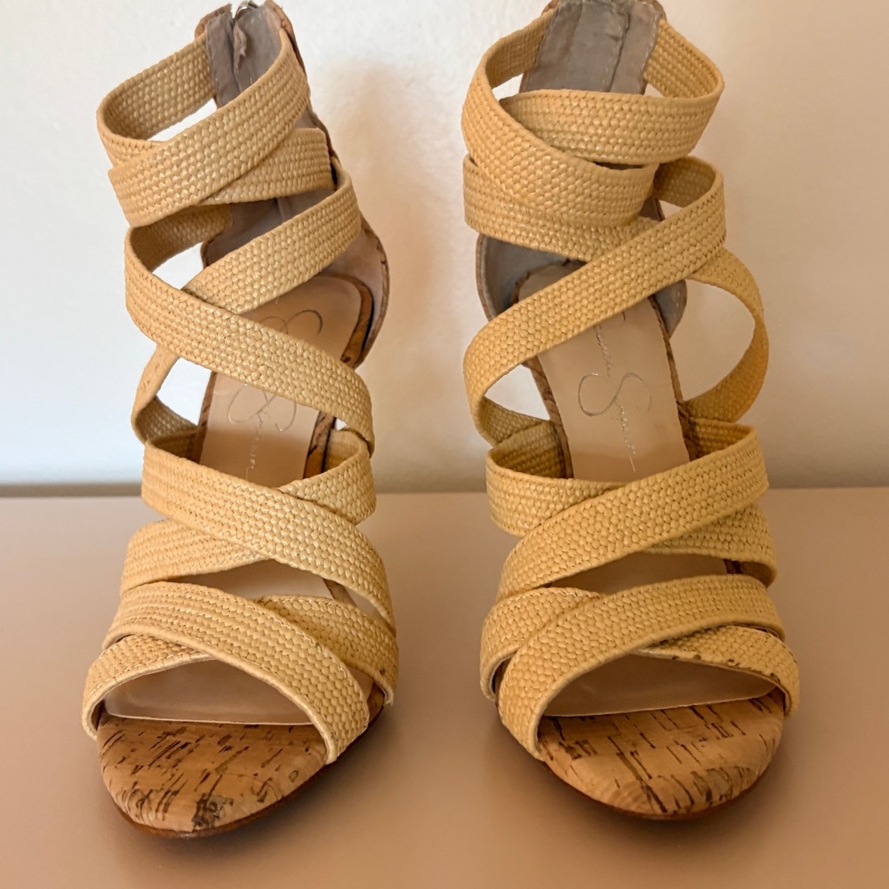 Jessica Simpson Jyra Cork Strappy Heels
